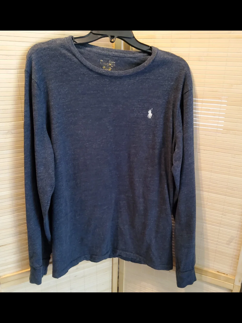 Polo by Ralph Lauren Men's Navy Long-Sleeve Crewneck Shirt